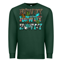 Sports Green western howdy howdy howdy Premium Sweatshirt - NancyCooperArtShop
