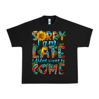 Black sorry i am late i didnt want to come Urban Heavy Tee - HRA Design Shop