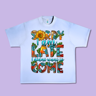 Sorry I Am Late I Didnt Want To Come Urban Heavy Tee Designed By Hra Design Shop