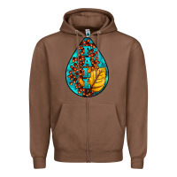 Chestnut Fall Teardrop Zipper Hoodie - LillyAllenDesigns