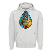 Dove Grey Fall Teardrop Zipper Hoodie - LillyAllenDesigns