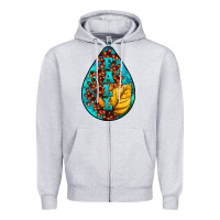 Heather Grey Fall Teardrop Zipper Hoodie - LillyAllenDesigns