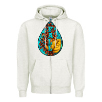 Oatmeal Heather Fall Teardrop Zipper Hoodie - LillyAllenDesigns