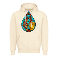 Sandshell Fall Teardrop Zipper Hoodie - LillyAllenDesigns