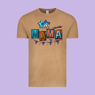 All American Mama 4th Of July Vintage Tee Designed By Cowgirlartshop