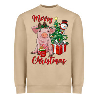 Mushroom merry christmas pig Heavyweight Sweatshirt - RanaPortraitStore