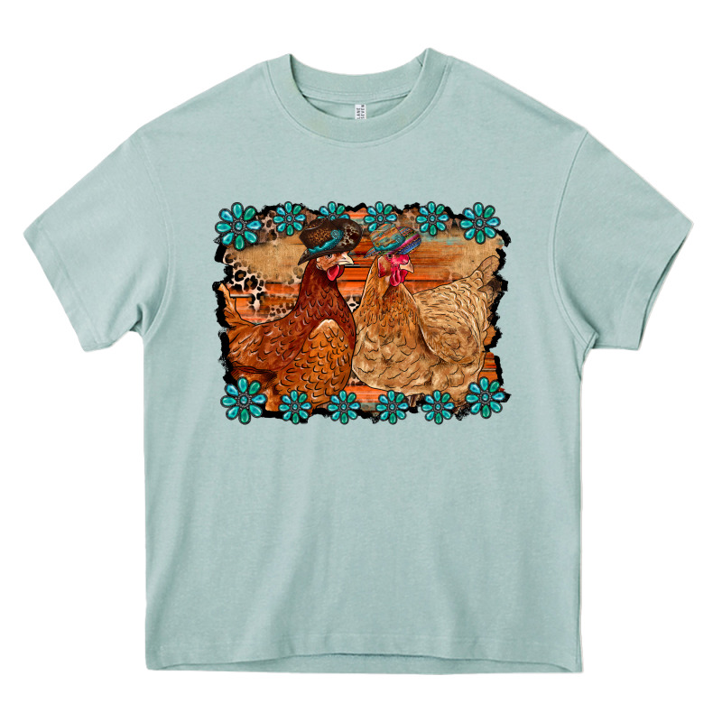 Chicken Western Heavy Core Tee by RacoonDesign | Teevron