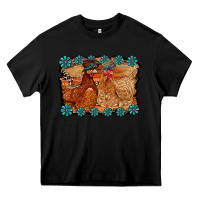 Black chicken western Heavy Core Tee - RacoonDesign
