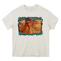 Cream chicken western Heavy Core Tee - RacoonDesign