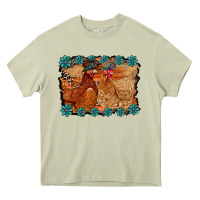 Mossy chicken western Heavy Core Tee - RacoonDesign