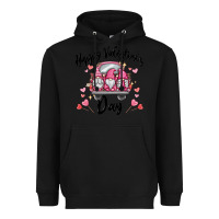 Black happy valentine's day gnome truck Heavyweight Hoodie - MaliasSmallBusiness
