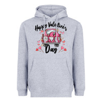 Heather Grey happy valentine's day gnome truck Heavyweight Hoodie - MaliasSmallBusiness