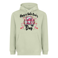 Matcha happy valentine's day gnome truck Heavyweight Hoodie - MaliasSmallBusiness