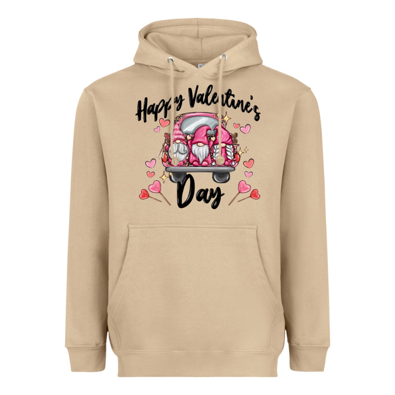 Happy Valentine's Day Gnome Truck Heavyweight Hoodie by MaliasSmallBusiness | Teevron