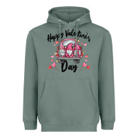 Sage happy valentine's day gnome truck Heavyweight Hoodie - MaliasSmallBusiness