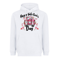 White happy valentine's day gnome truck Heavyweight Hoodie - MaliasSmallBusiness