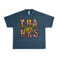 Midnight Navy give thanks Urban Heavy Tee - CowhideDigitalArt