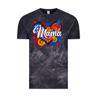 Cloud Black American mama heart Vintage Tee - Neo Western
