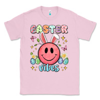 Bubblegum Pink easter vibes smiley face Classic Tee - Artiststas