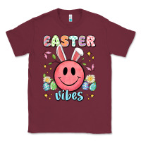 Burgundy easter vibes smiley face Classic Tee - Artiststas