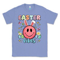 Colony Blue easter vibes smiley face Classic Tee - Artiststas