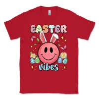 Red easter vibes smiley face Classic Tee - Artiststas