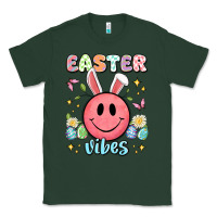 Sports Green easter vibes smiley face Classic Tee - Artiststas