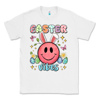 White easter vibes smiley face Classic Tee - Artiststas