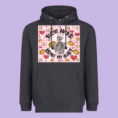 Tacos Never Broke My Heart Heavyweight Hoodie Designed By Maliassmallbusiness