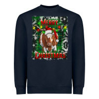Merry Christmas Longhorn Cow Heavyweight Sweatshirt | Teevron