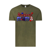 Vintage Olive American Mama 4th of july Vintage Tee - CowGirlArtShop