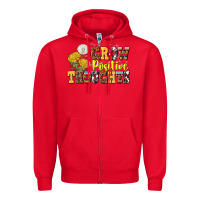 Red grow positive thoughts Zipper Hoodie - NancyCooperArtShop