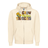 Sandshell grow positive thoughts Zipper Hoodie - NancyCooperArtShop