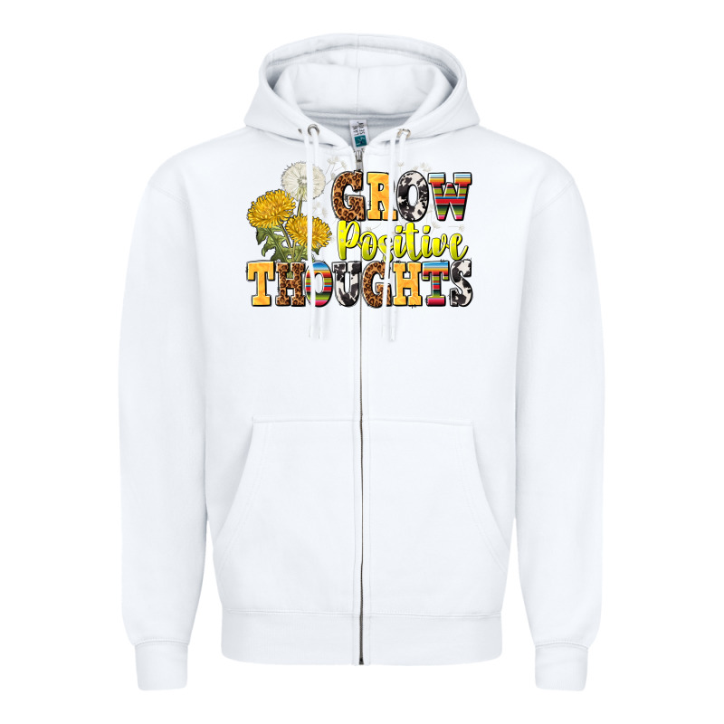 Grow Positive Thoughts Zipper Hoodie by NancyCooperArtShop | Teevron