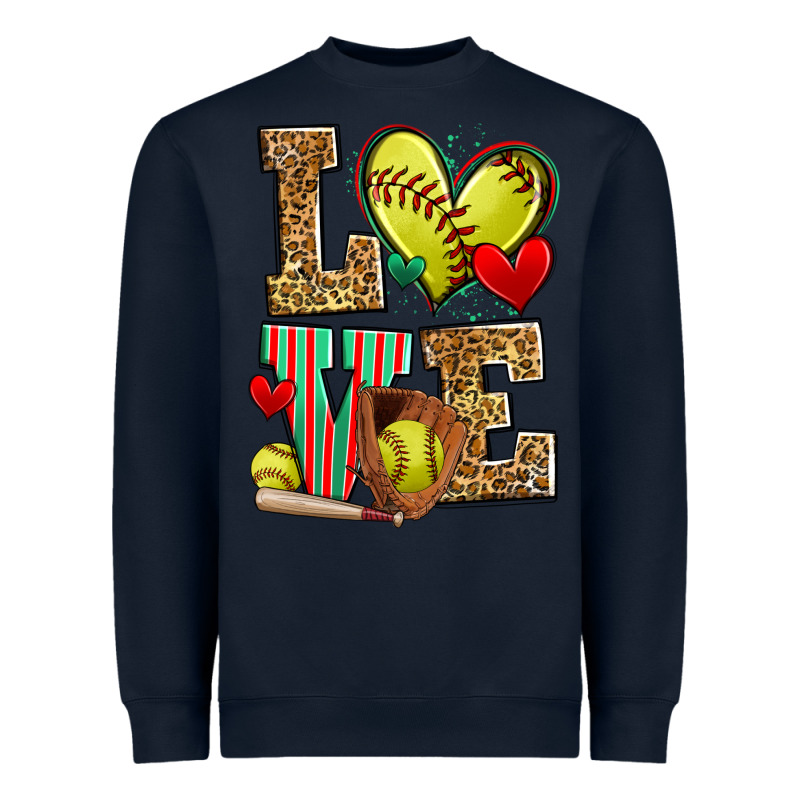 Love Softball Heavyweight Sweatshirt by Zillion Design Studio | Teevron