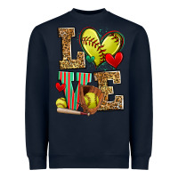 Navy love softball Heavyweight Sweatshirt - Zillion Design Studio