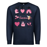 Navy funny valentines Premium Sweatshirt - MaliasSmallBusiness