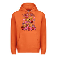 Carrot little miss valentine teddy bear Premium Hoodie - LillyAllenDesigns