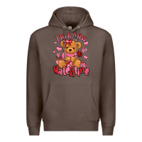 Coffee little miss valentine teddy bear Premium Hoodie - LillyAllenDesigns
