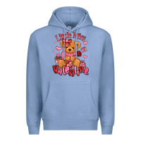 Colony Blue little miss valentine teddy bear Premium Hoodie - LillyAllenDesigns