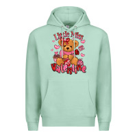 Seafoam little miss valentine teddy bear Premium Hoodie - LillyAllenDesigns