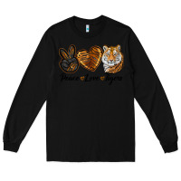 Black peace love tigers head Long Sleeve Tee - JahusDesignShop