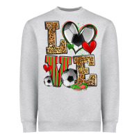 Heather Grey love soccer Heavyweight Sweatshirt - Zillion Design Studio
