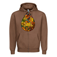 Chestnut Fall Teardrop Zipper Hoodie - LillyAllenDesigns