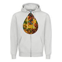 Dove Grey Fall Teardrop Zipper Hoodie - LillyAllenDesigns
