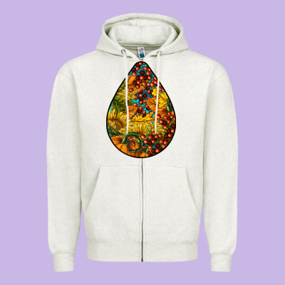 Fall Teardrop Zipper Hoodie Designed By Lillyallendesigns