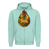 Seafoam Fall Teardrop Zipper Hoodie - LillyAllenDesigns