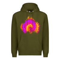 Army Green tie dye glitter patch Premium Hoodie - AdoDesignShop