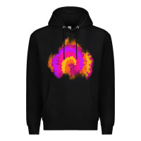Black tie dye glitter patch Premium Hoodie - AdoDesignShop