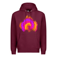 Burgundy tie dye glitter patch Premium Hoodie - AdoDesignShop